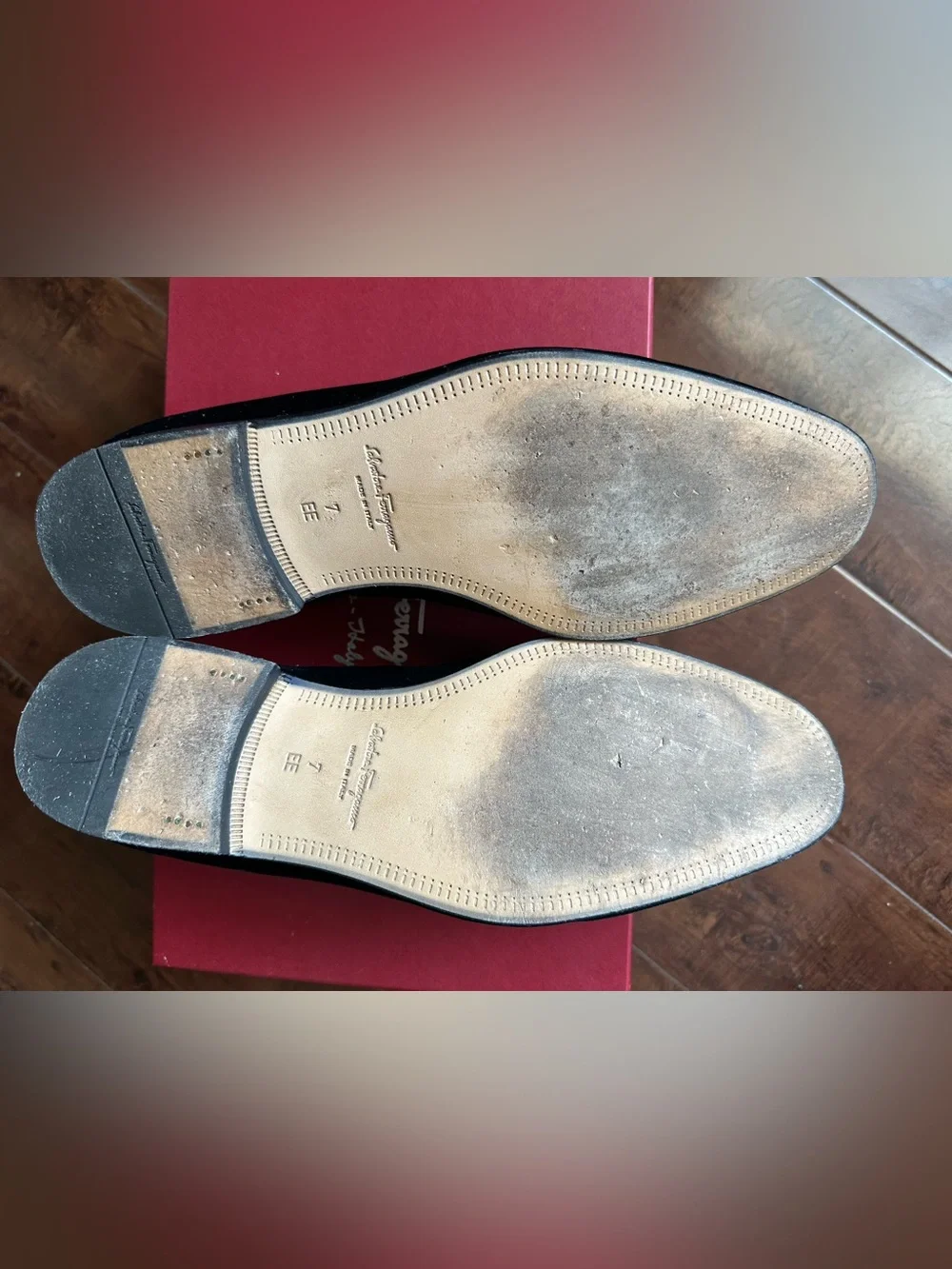 Salvatore Ferragamo Velvet Horsebit Loafers